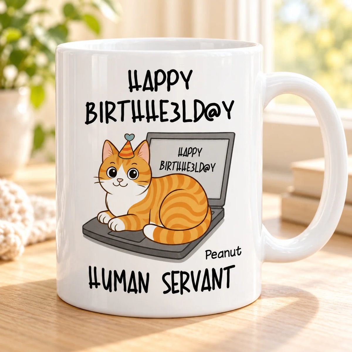 Human Servant Cat Mug - Funny Gift For Cat Lovers - Personalized Mug